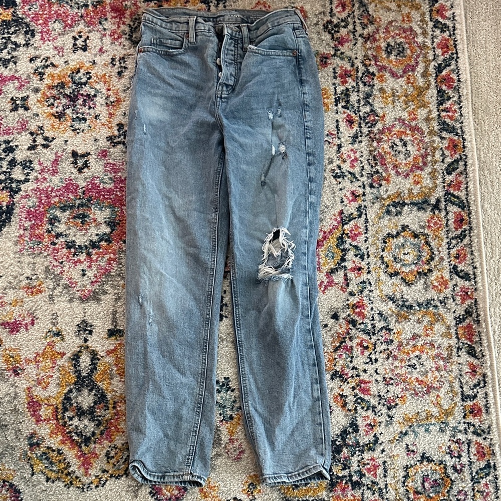 Old Navy Light Blue Distressed Boyfriend Jeans